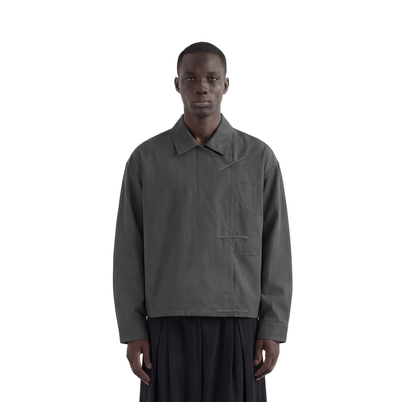 Grey Shanghai / Chinese Double Pocket Jacket