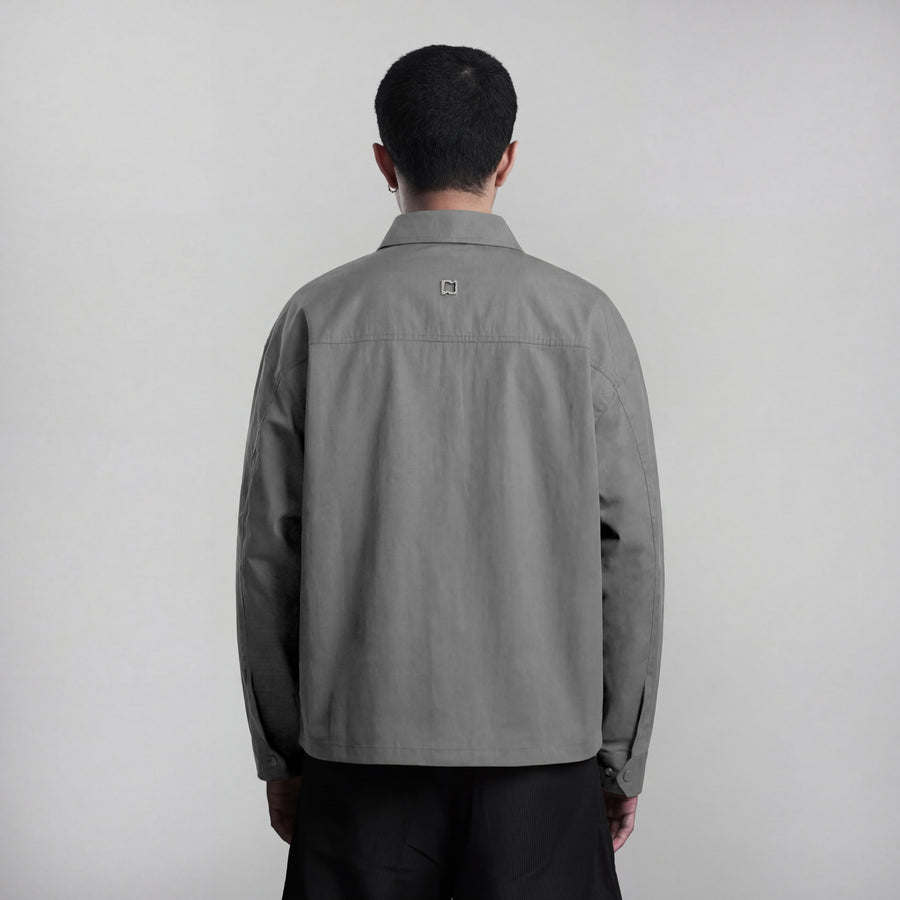 Beskap Snap Double Pocket Jacket - Gray