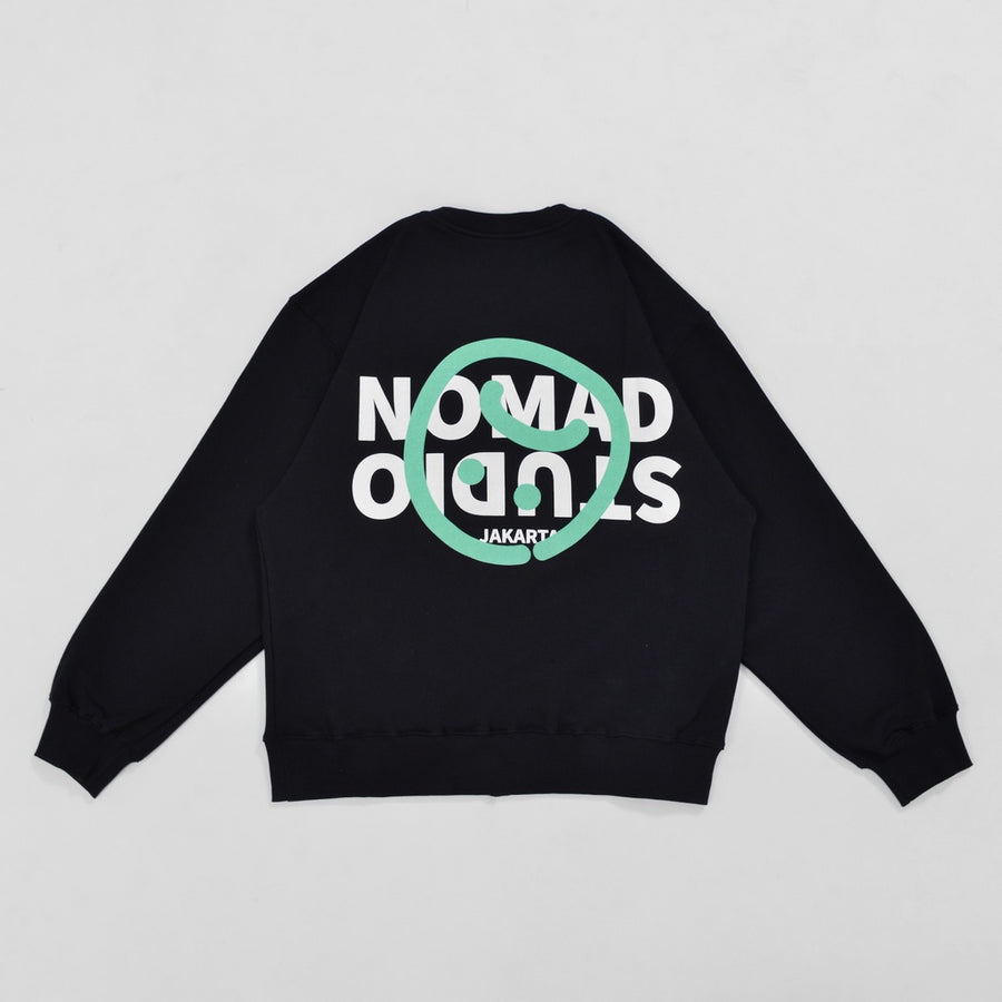 Nomadstudio X Faith Fade Black Hijack Logo Oversized Crewneck