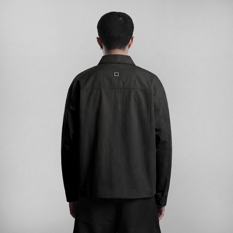 Beskap Snap Double Pocket Jacket - Black