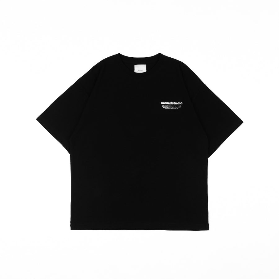 NOMADSTUDIO Reborn - Black Triangle Patch Oversized T-Shirt