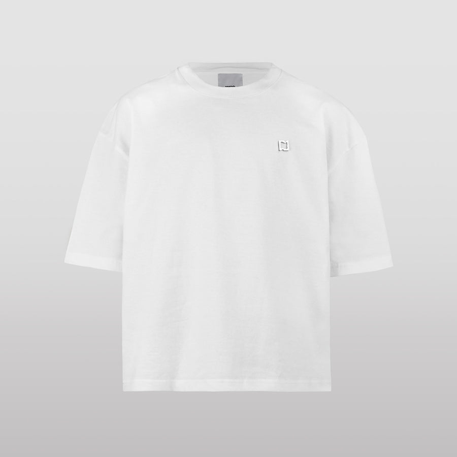 Nomadstudio MTL - White Heavyweight Metal Plate Boxy Oversized T-Shirt