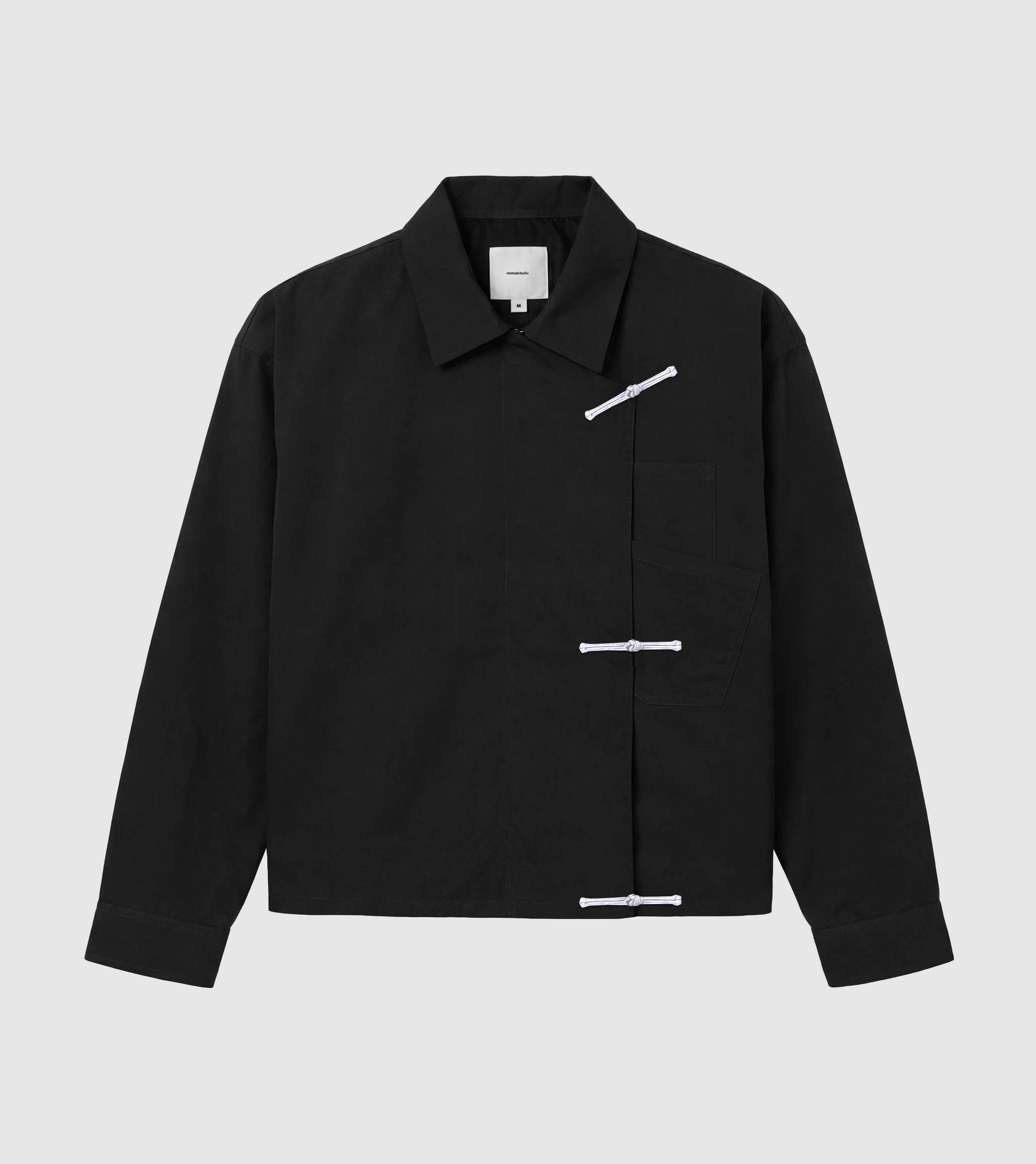 Black Shanghai / Chinese Double Pocket Jacket