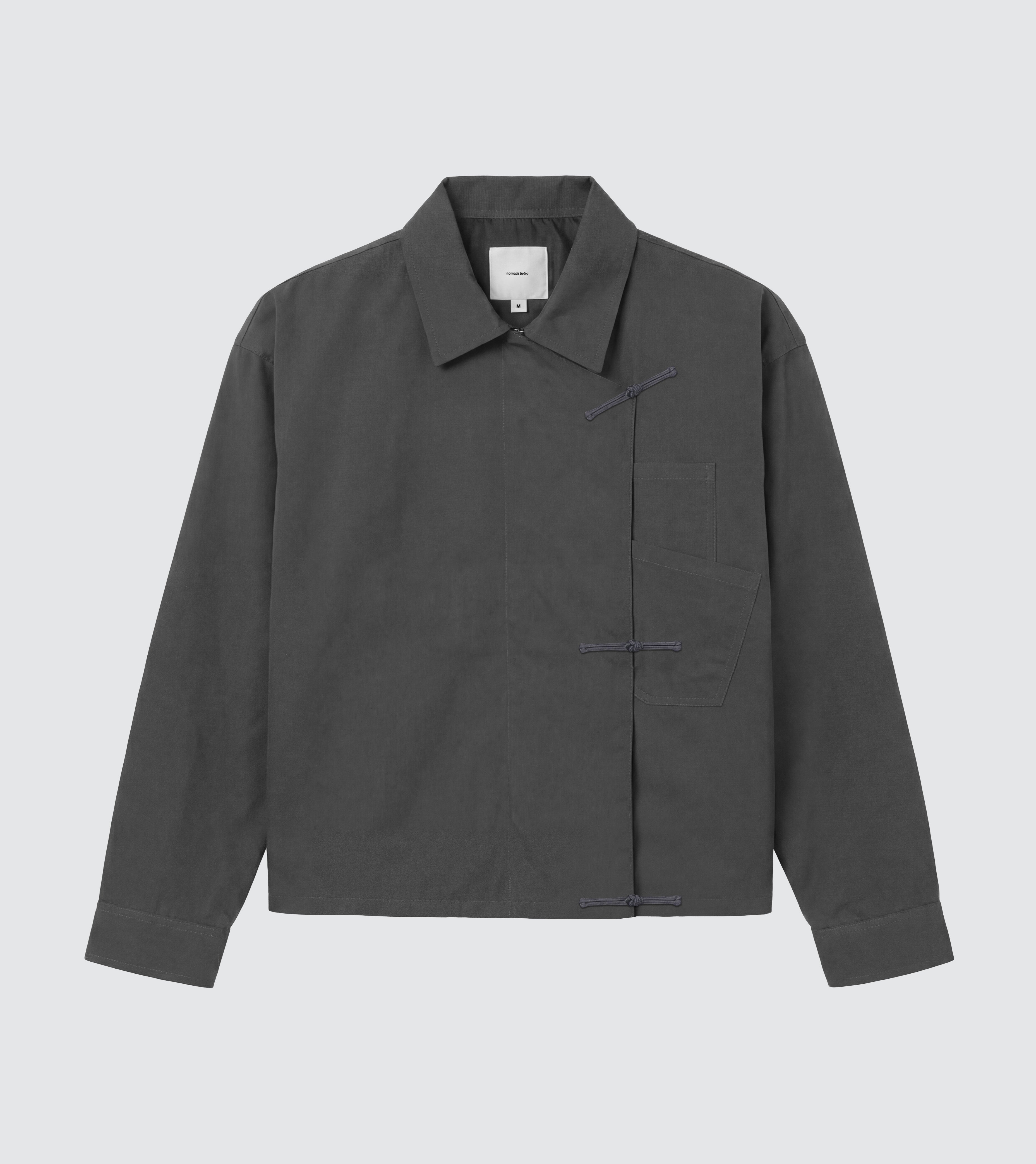 Grey Shanghai / Chinese Double Pocket Jacket