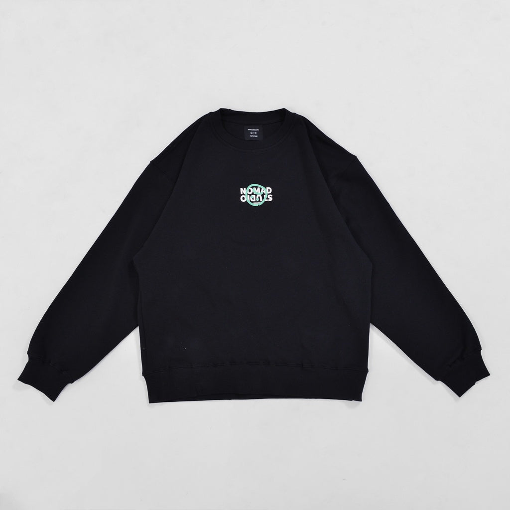 Nomadstudio X Faith Fade Black Hijack Logo Oversized Crewneck