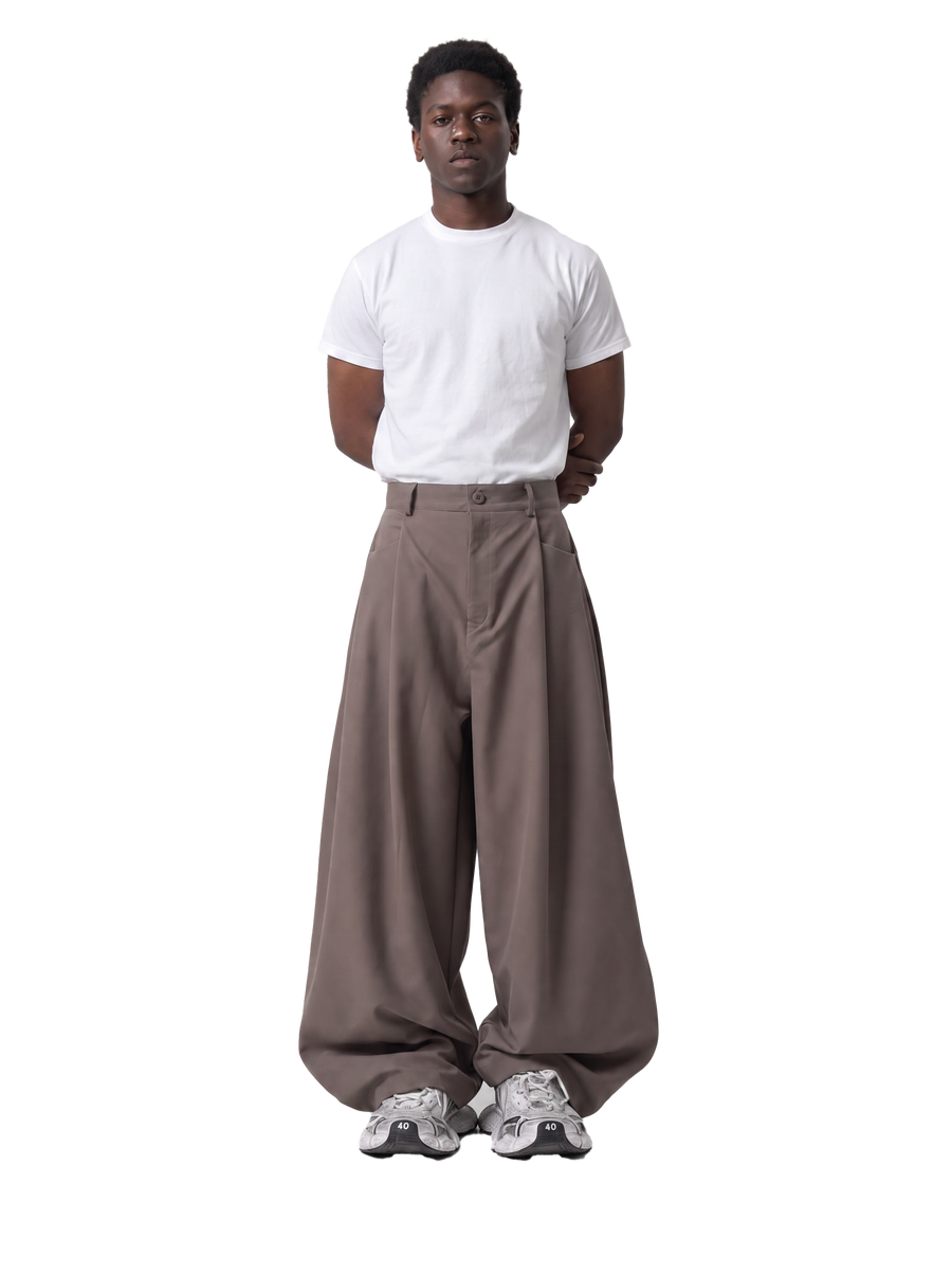 Beige Triple Layer Pants