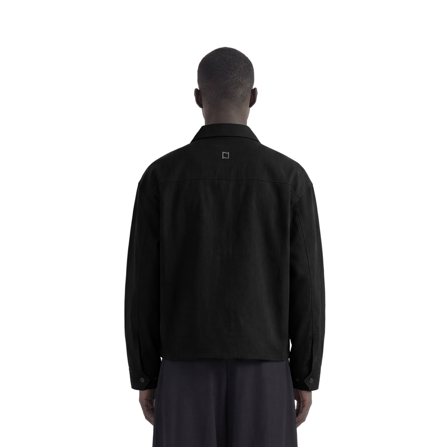 Black Shanghai / Chinese Double Pocket Jacket