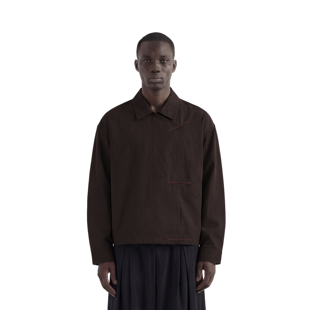 Brown Shanghai / Chinese Double Pocket Jacket