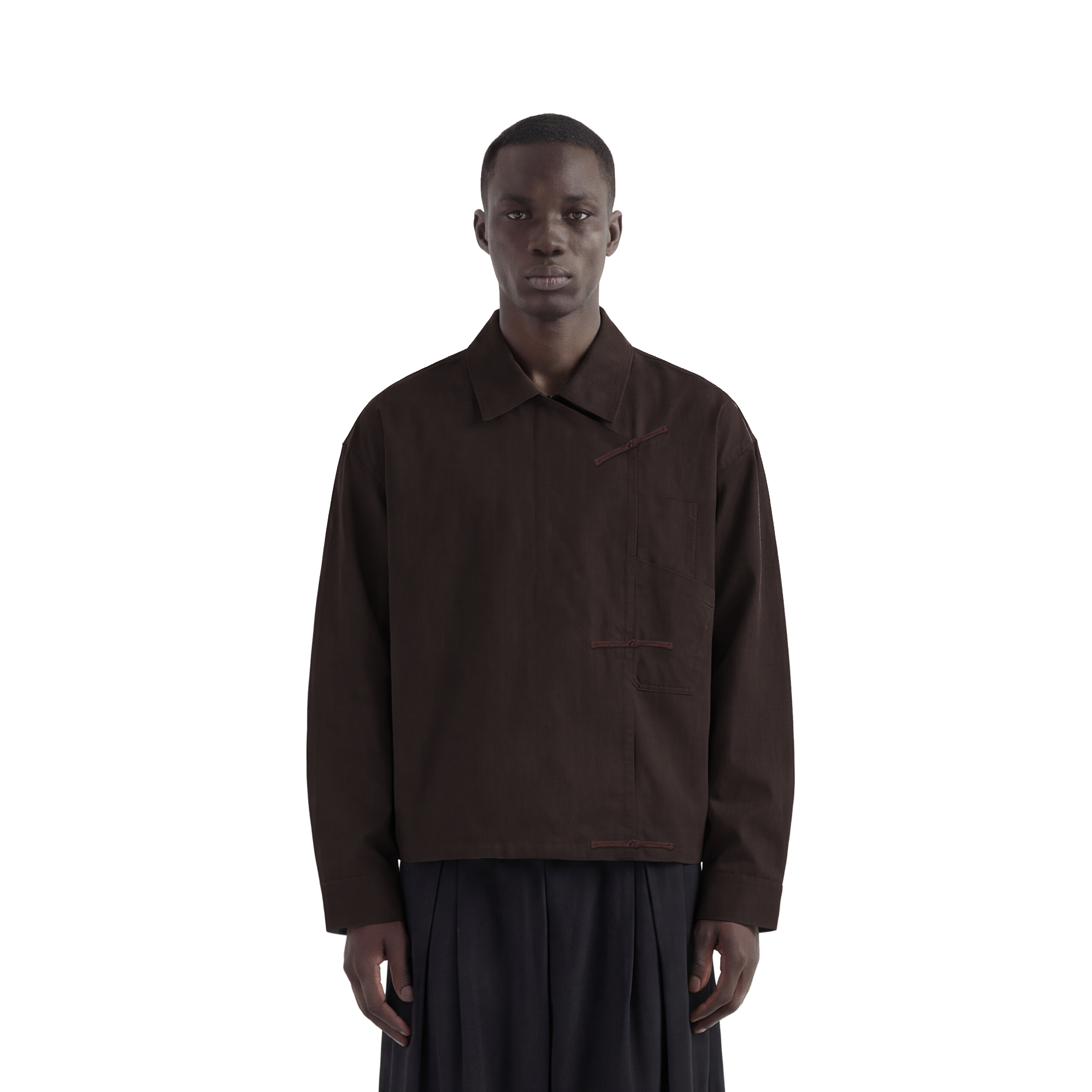 Brown Shanghai / Chinese Double Pocket Jacket