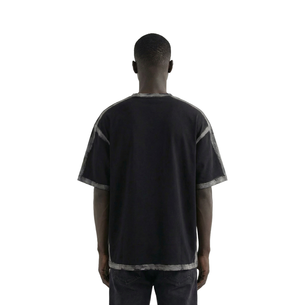 Black Sprayed Relaxed Fit Tshirt