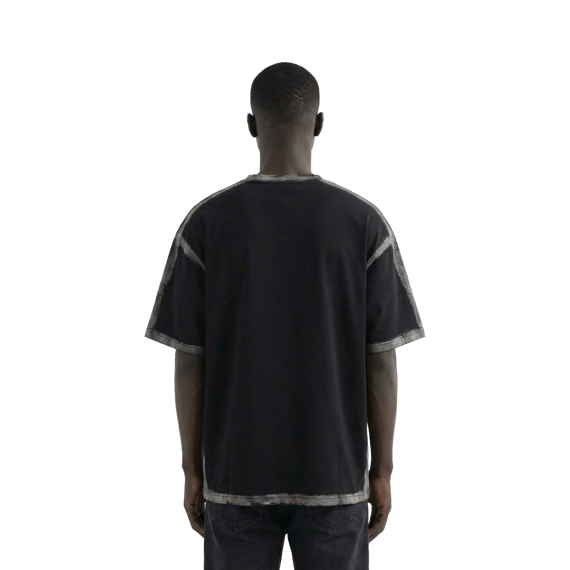 Black Sprayed Relaxed Fit Tshirt