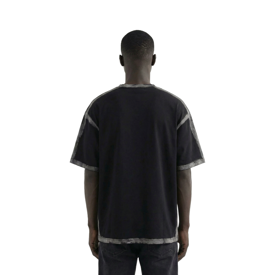 Black Sprayed Relaxed Fit Tshirt