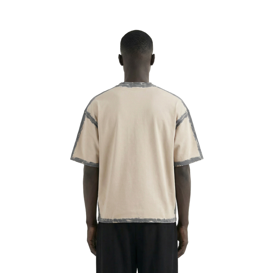 Beige Sprayed Relaxed Fit Tshirt