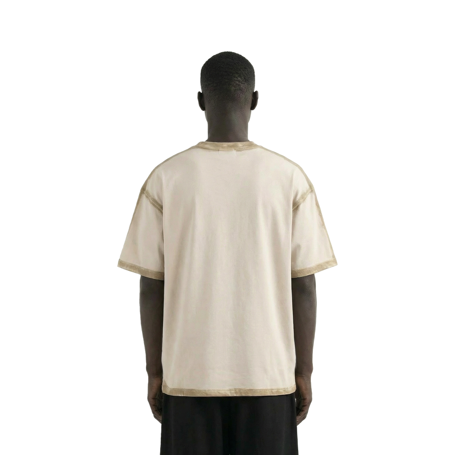 Cream Sprayed Relaxed Fit Tshirt