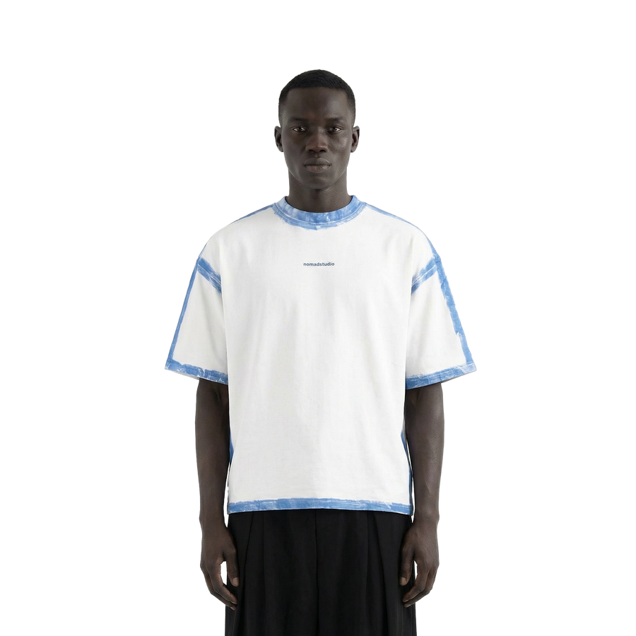 White Sprayed Relaxed Fit Tshirt