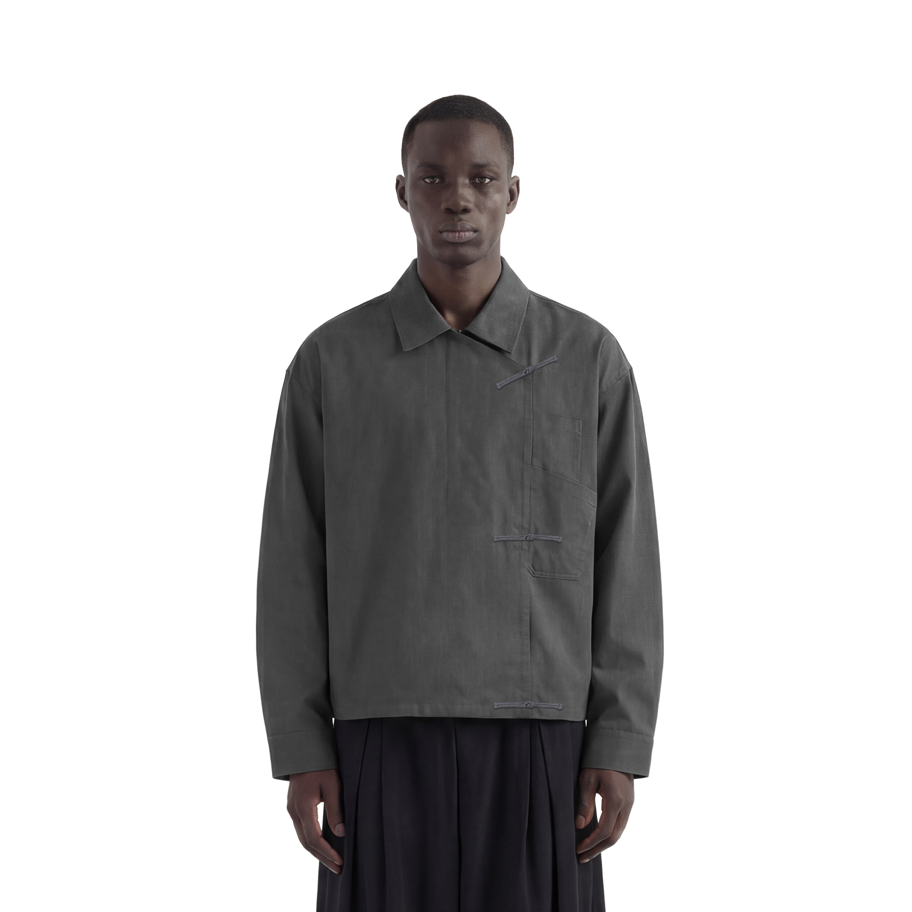 Grey Shanghai / Chinese Double Pocket Jacket