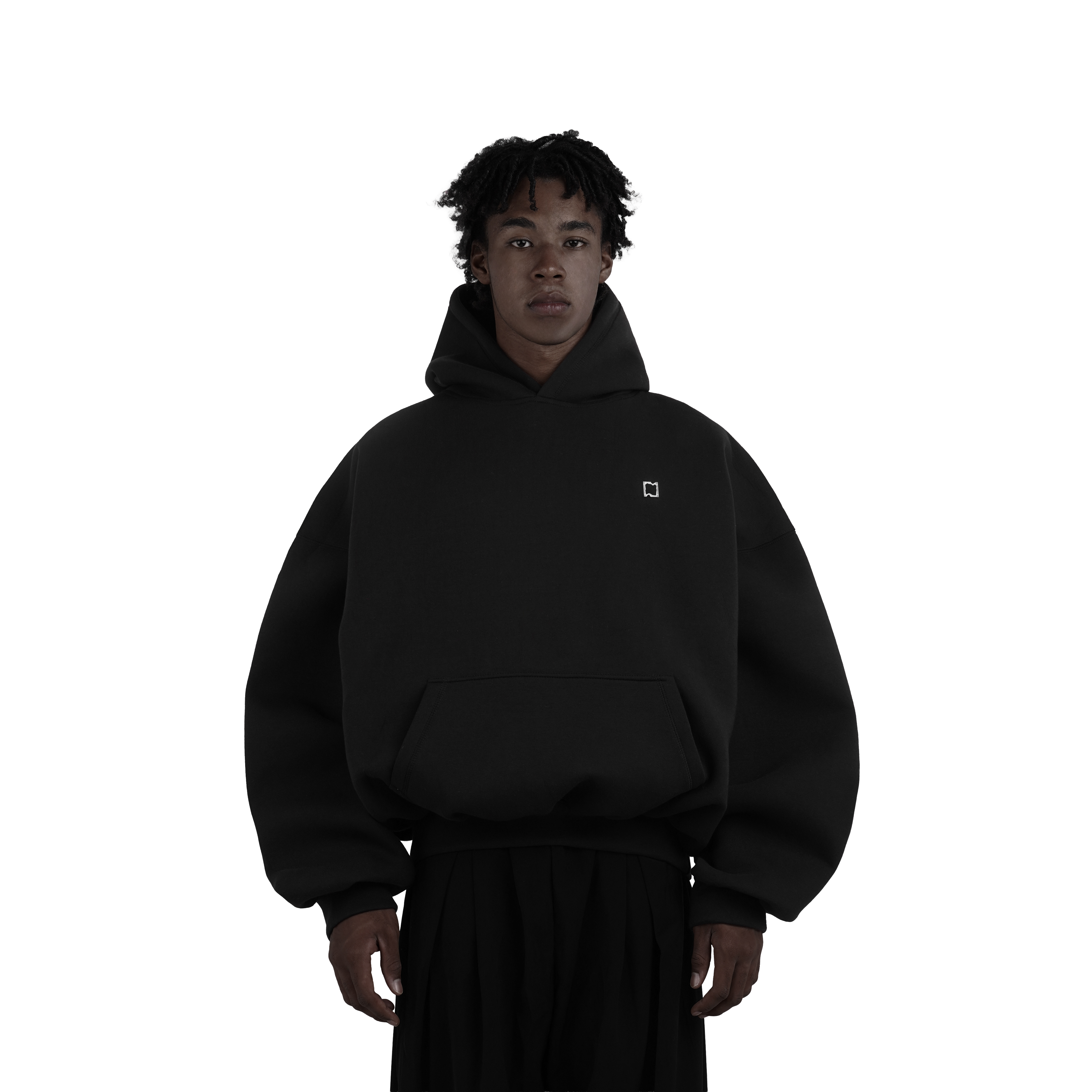 Metal Logo Oversized Bulky Hoodie