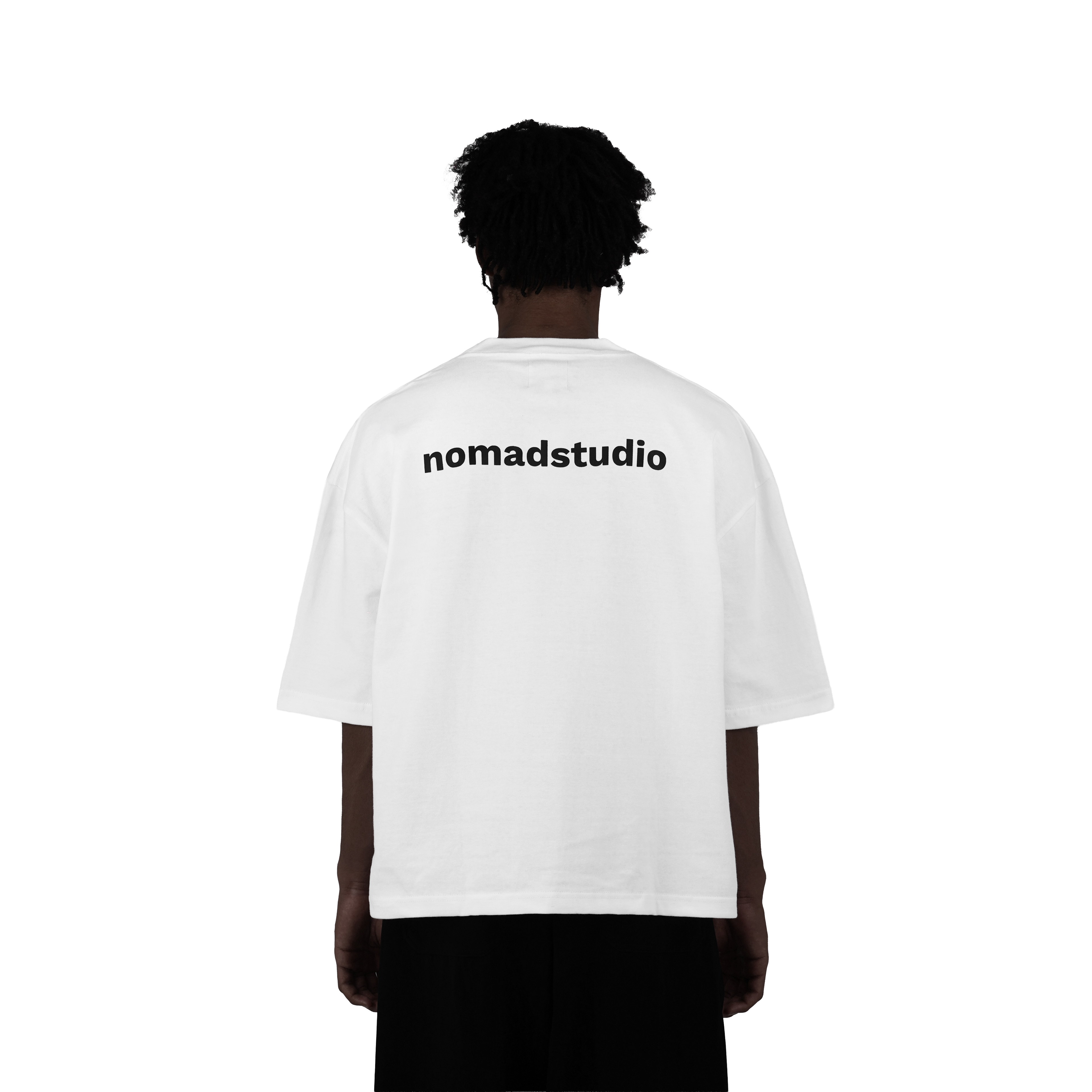 White Heavy Weight Metal Plate Boxy Tshirt