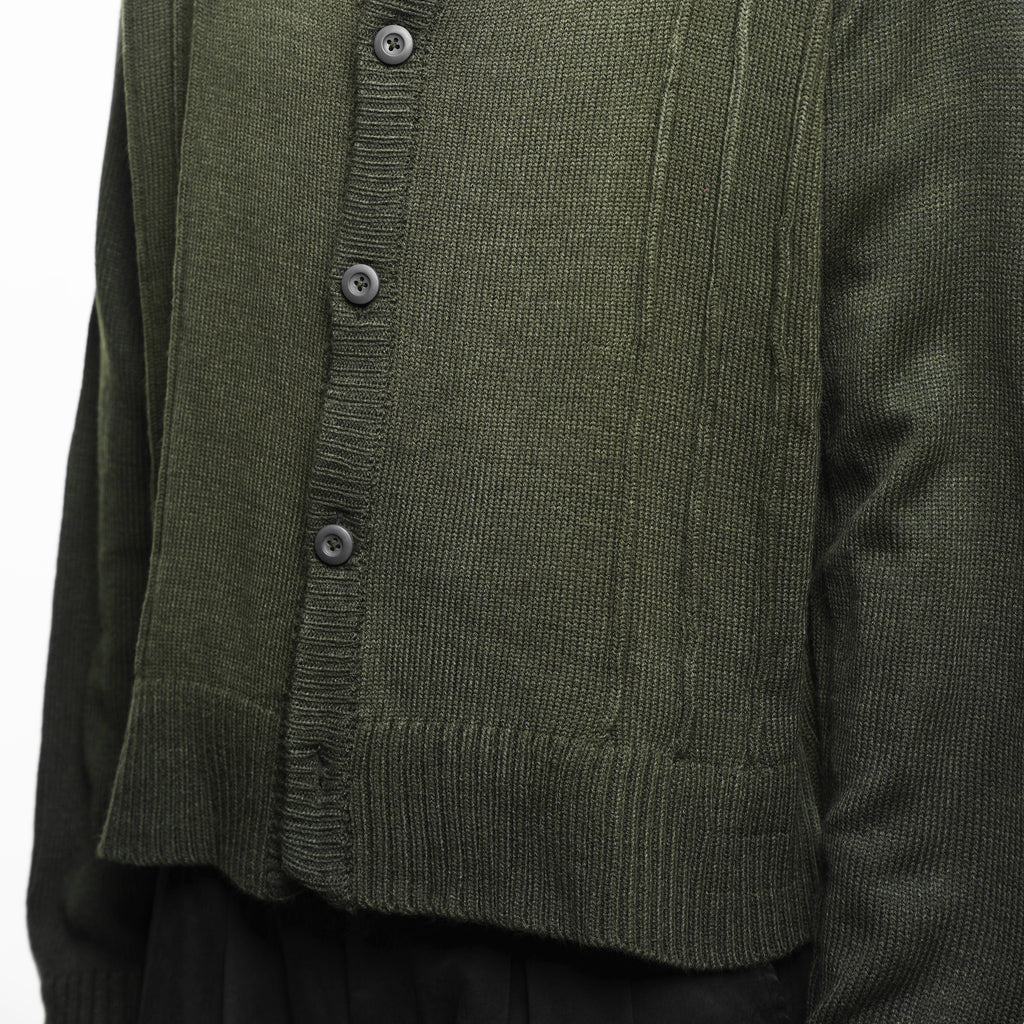 Brown Stripes Knit Cardigan