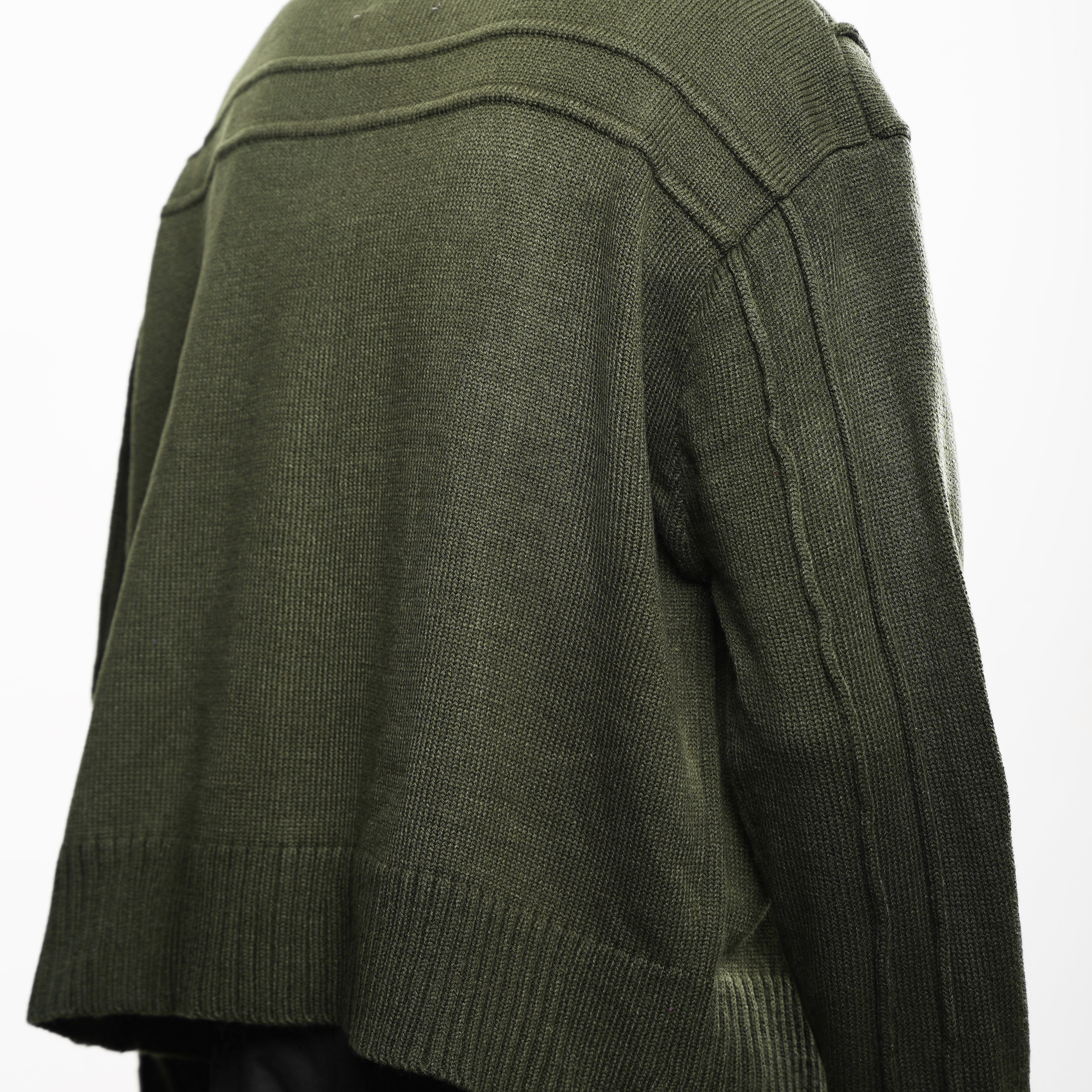 Brown Stripes Knit Cardigan