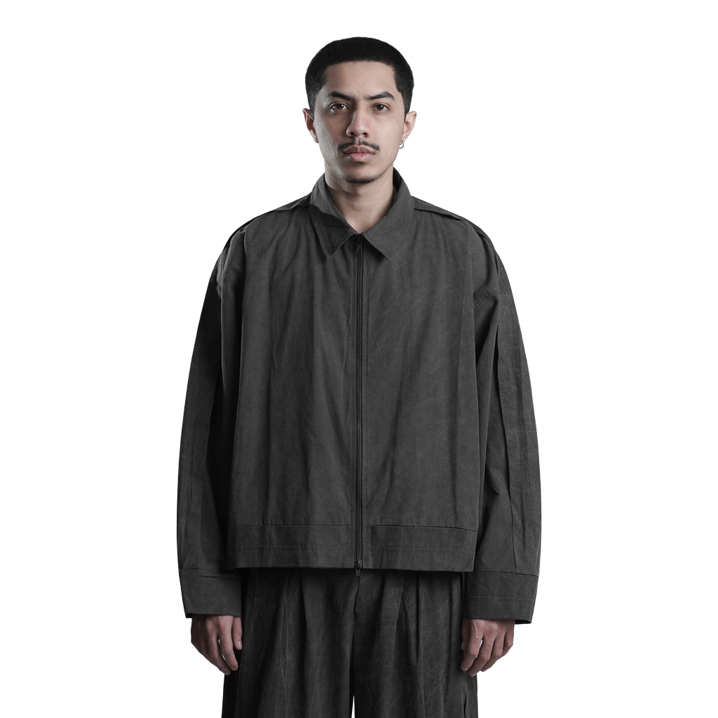 Washed-look Stone Grey Light Weight Jacket