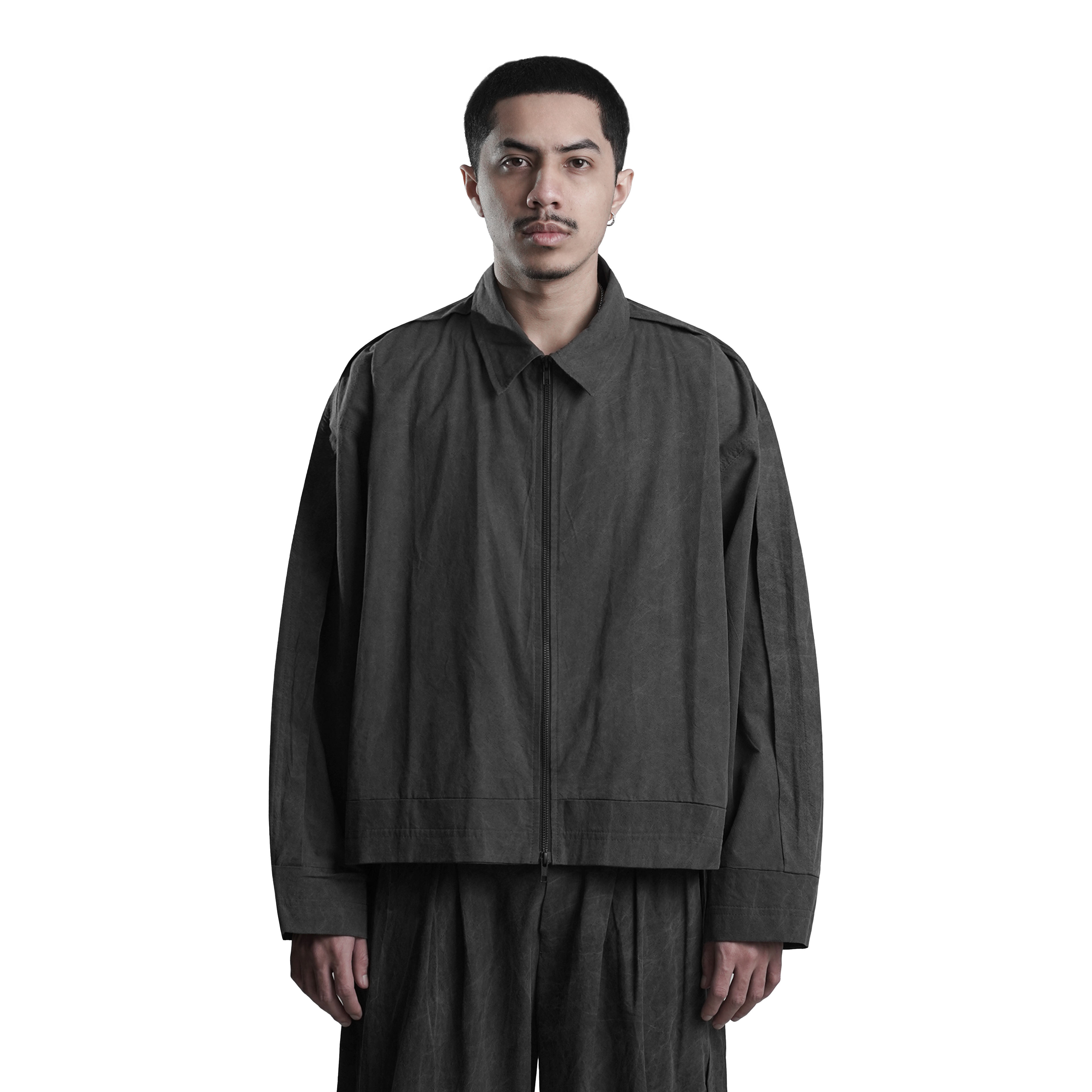 Washed-look Stone Grey Light Weight Jacket