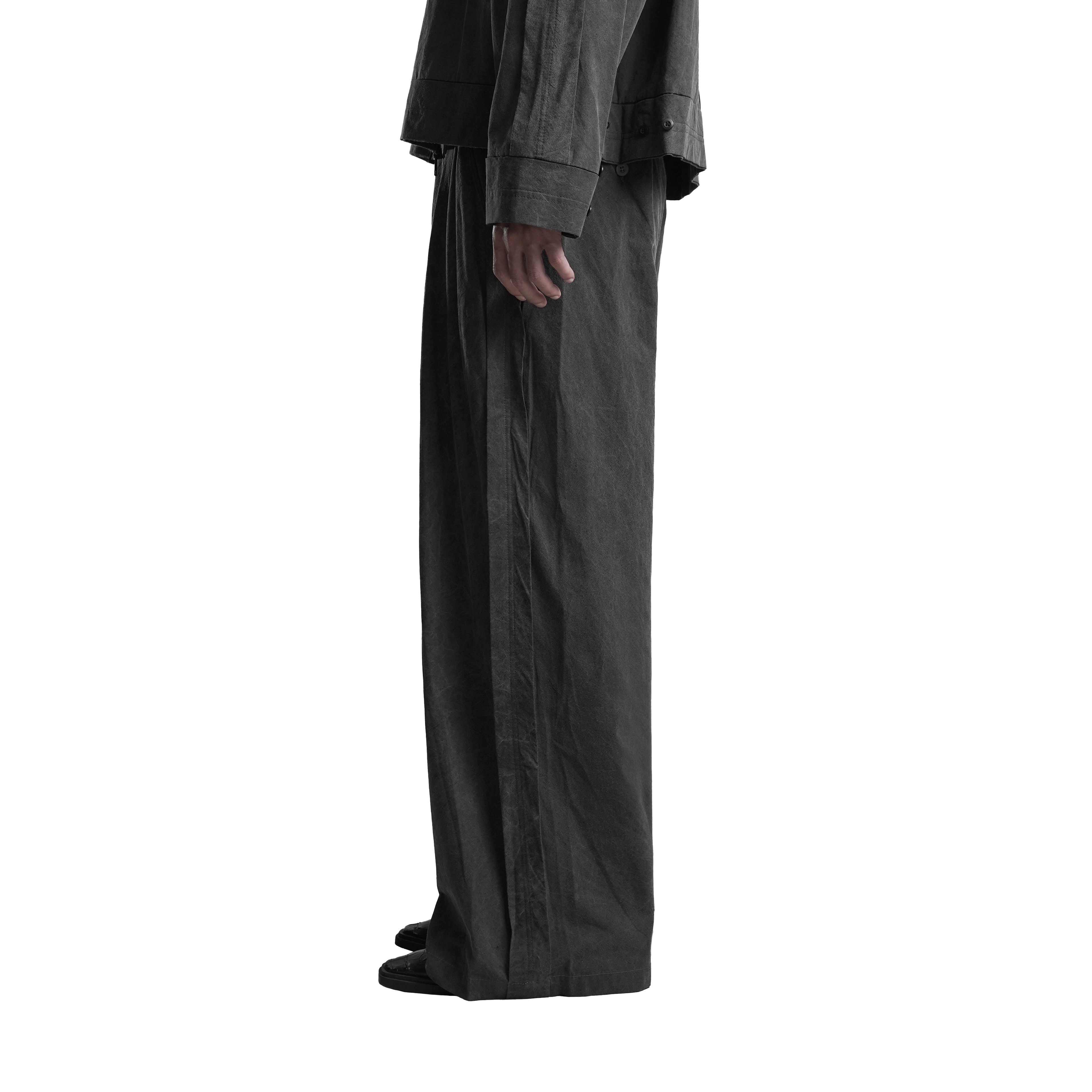 Washed-look Stone Grey Light Weight Pants