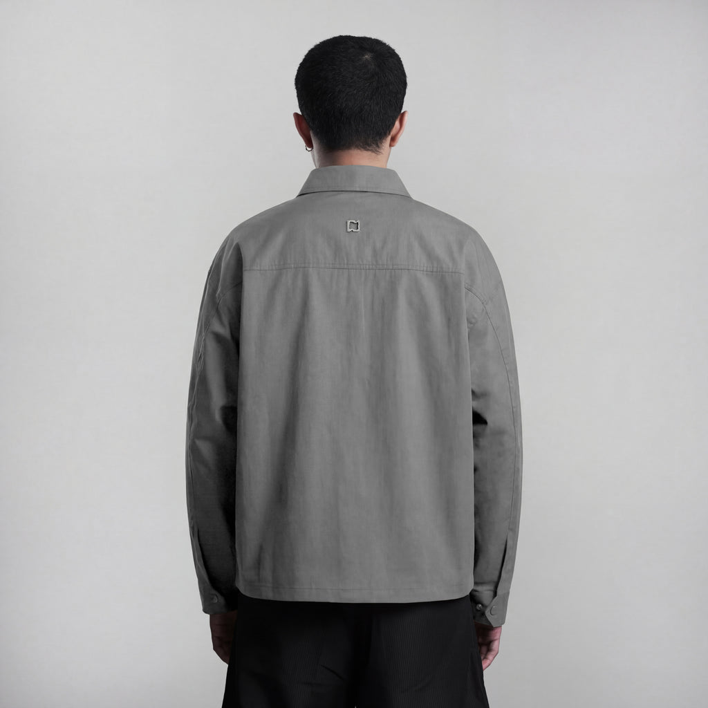 Beskap Snap Double Pocket Jacket - Gray