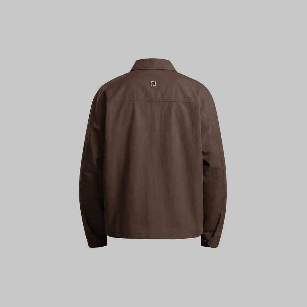 Beskap Snap Double Pocket Jacket - Brown