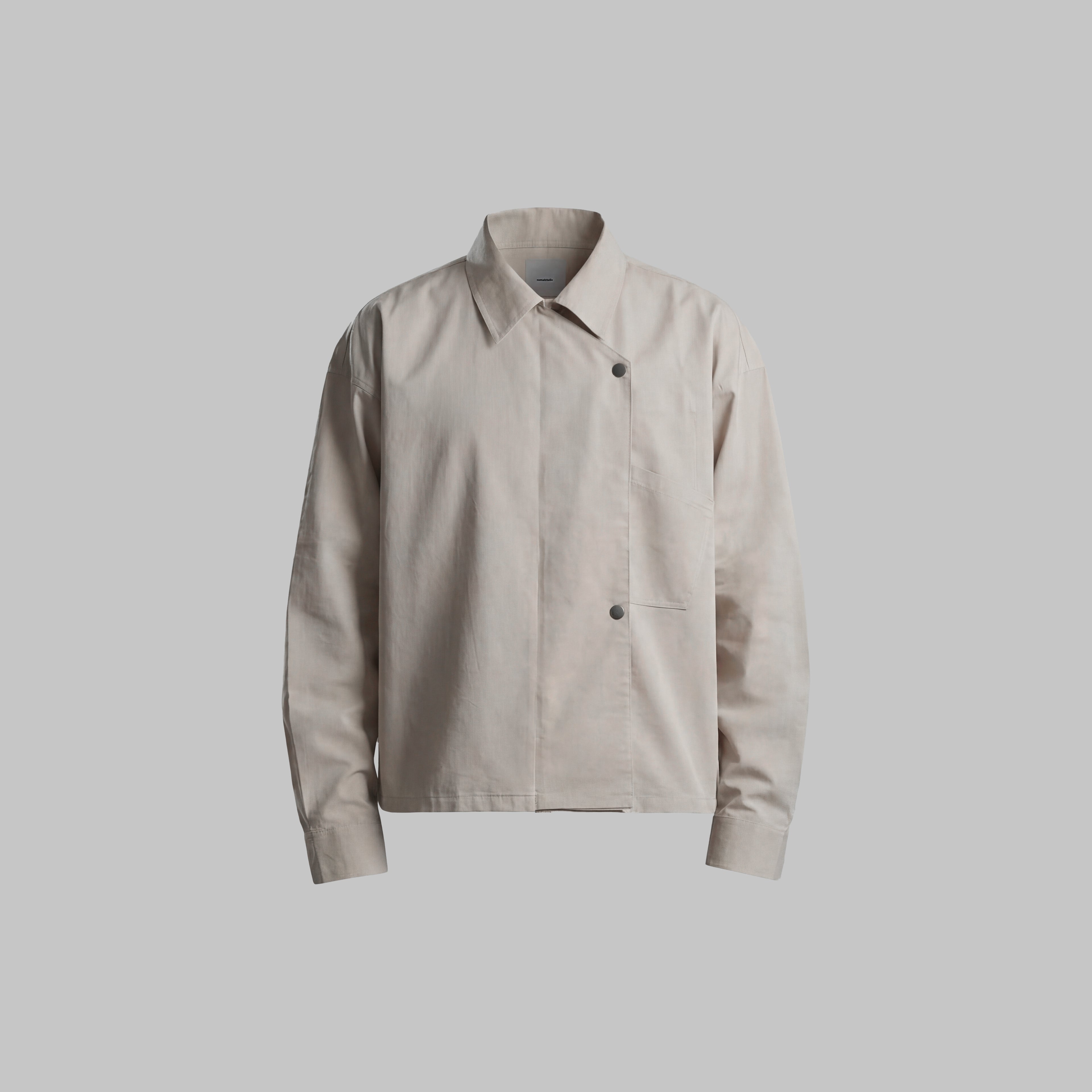 Beskap Snap Double Pocket Jacket - Cream