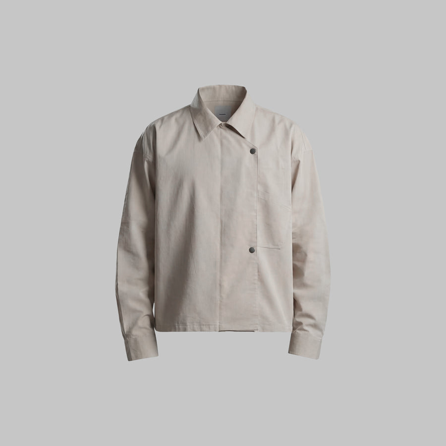 Beskap Snap Double Pocket Jacket - Cream