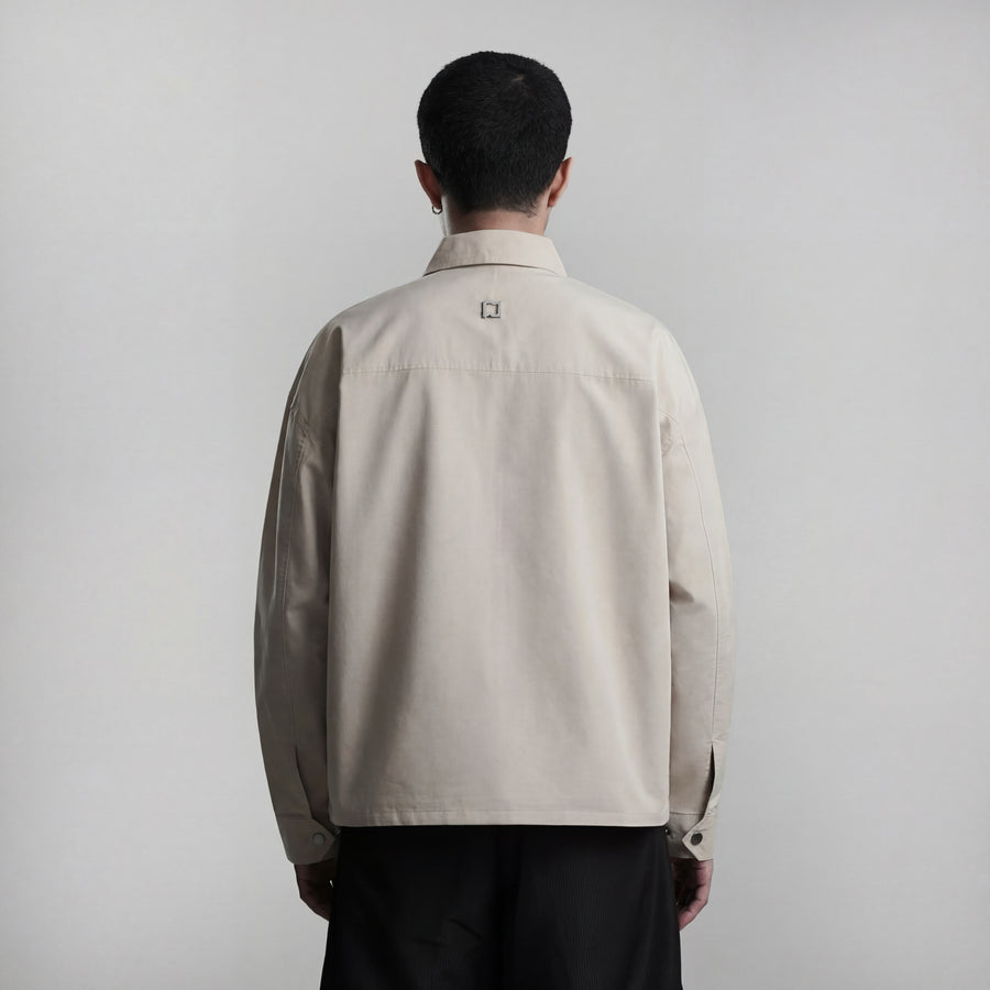 Beskap Snap Double Pocket Jacket - Cream