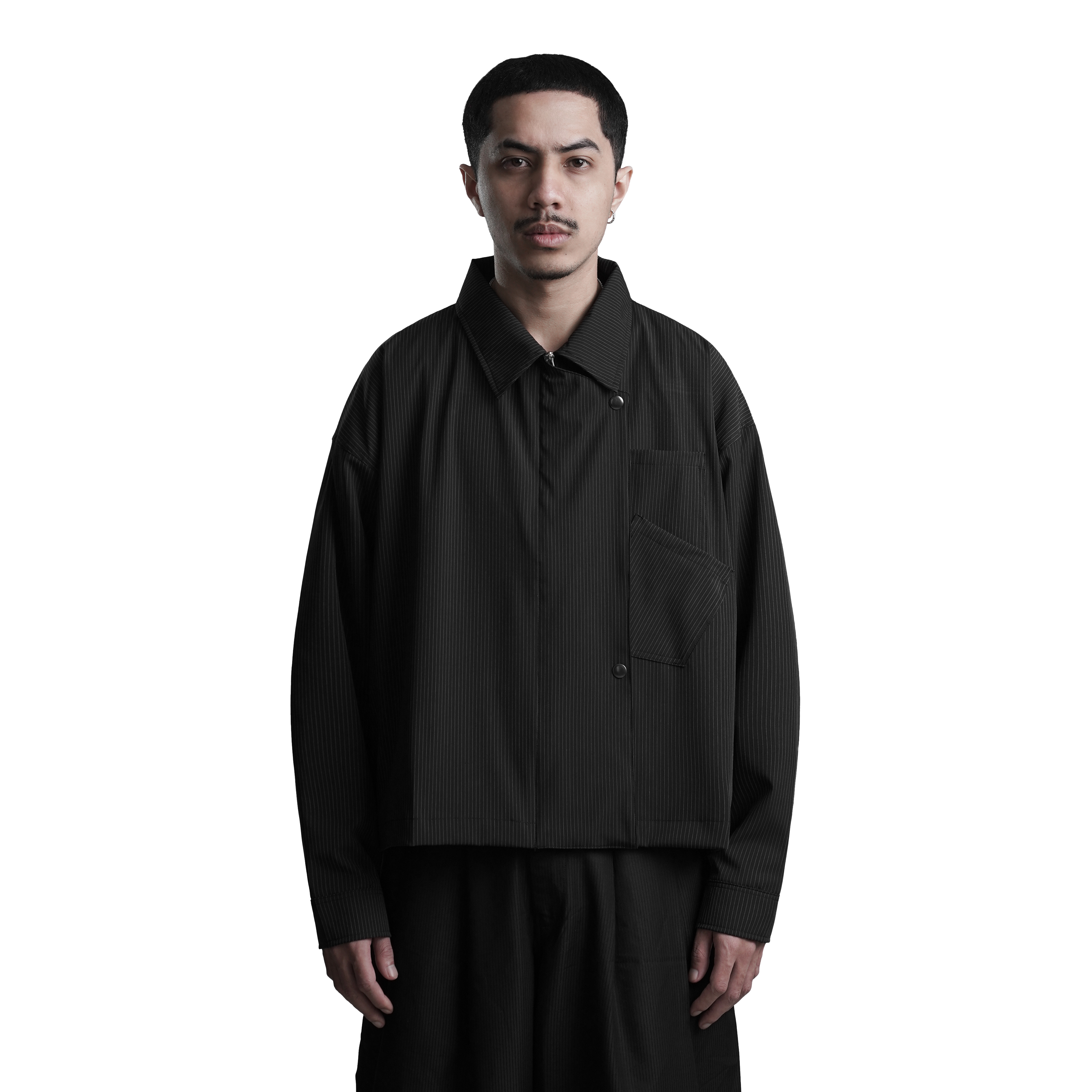 Beskap Snap Double Pocket Jacket - Stripes