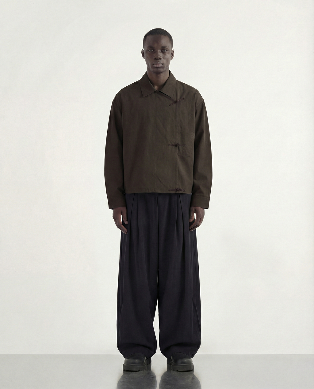 Light Brown Shanghai / Chinese Double Pocket Jacket