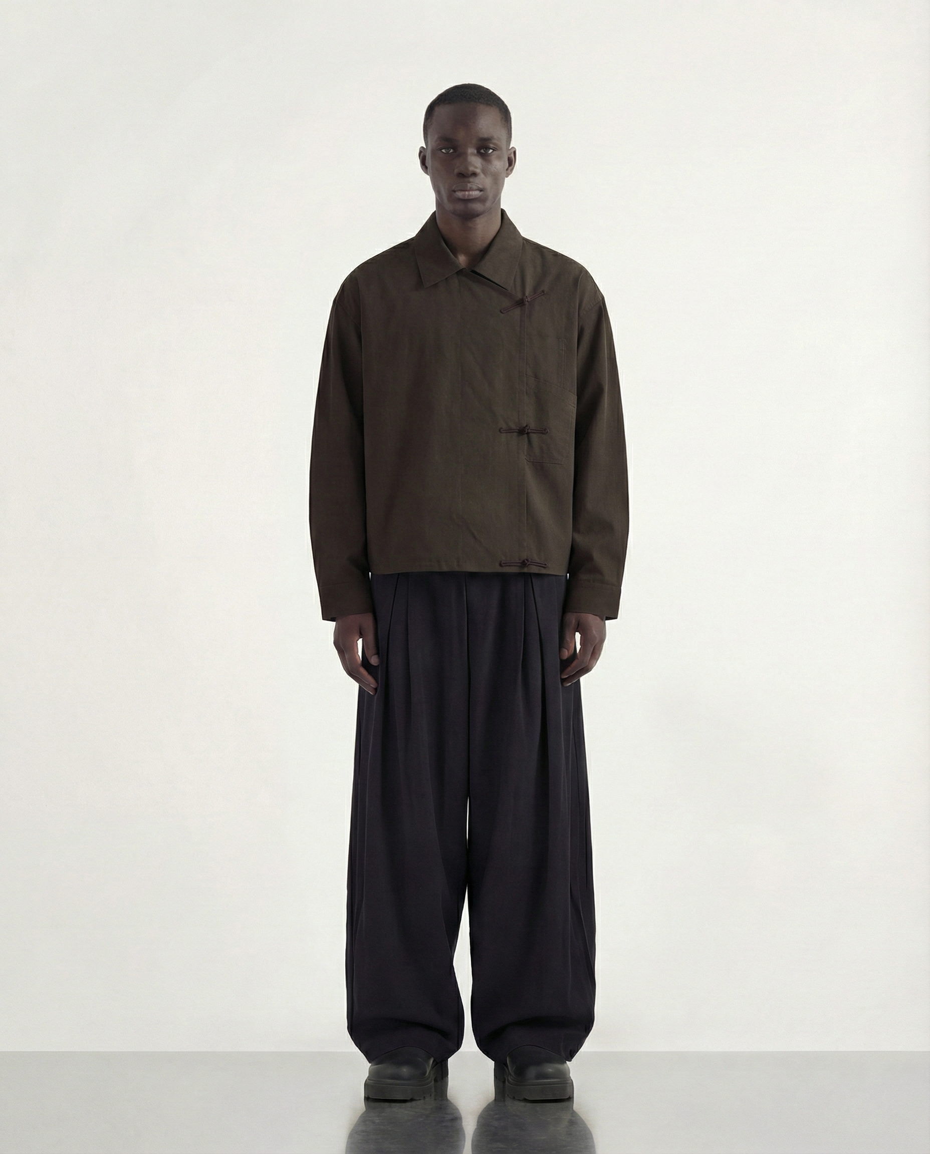 Light Brown Shanghai / Chinese Double Pocket Jacket