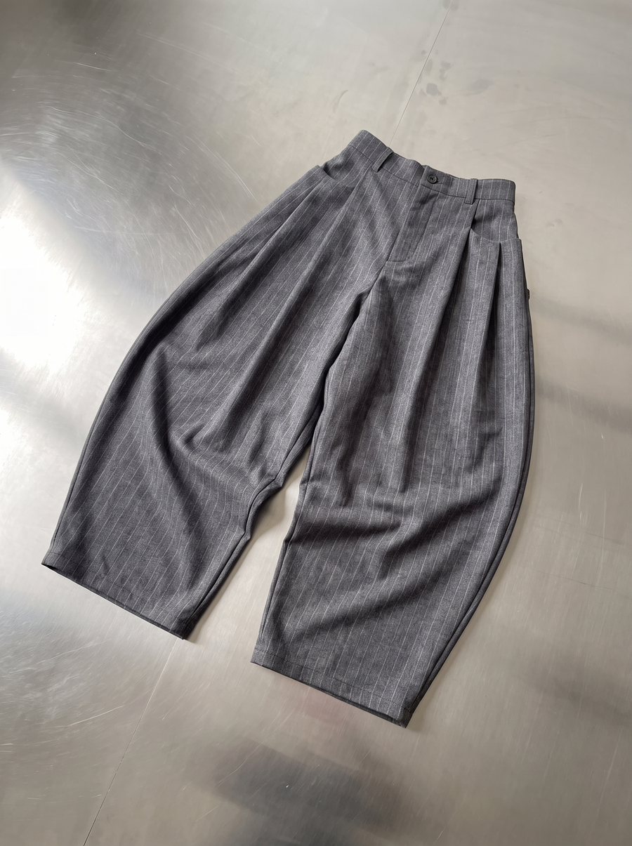 Grey Stripes Triple Layer Pants