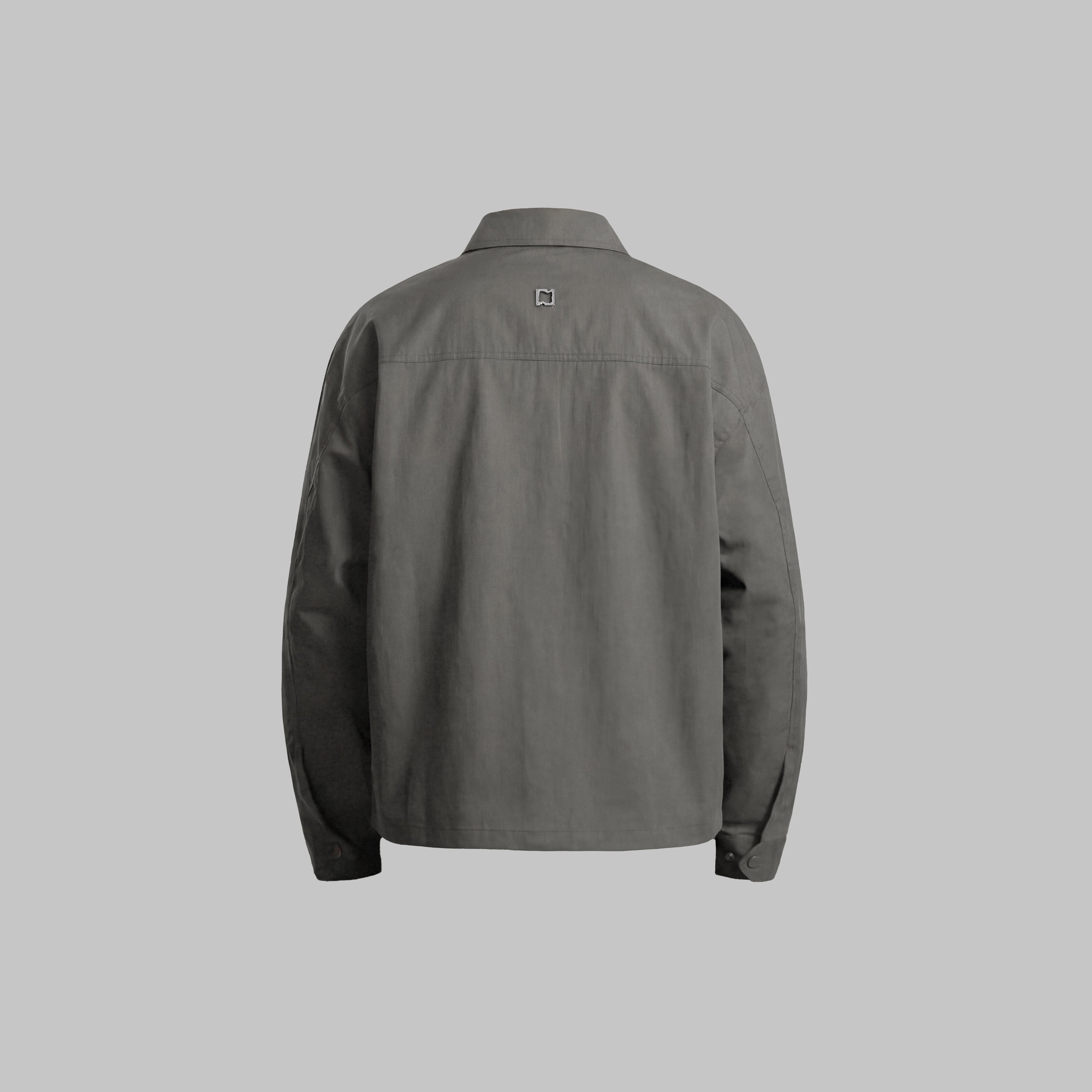 Beskap Snap Double Pocket Jacket - Gray