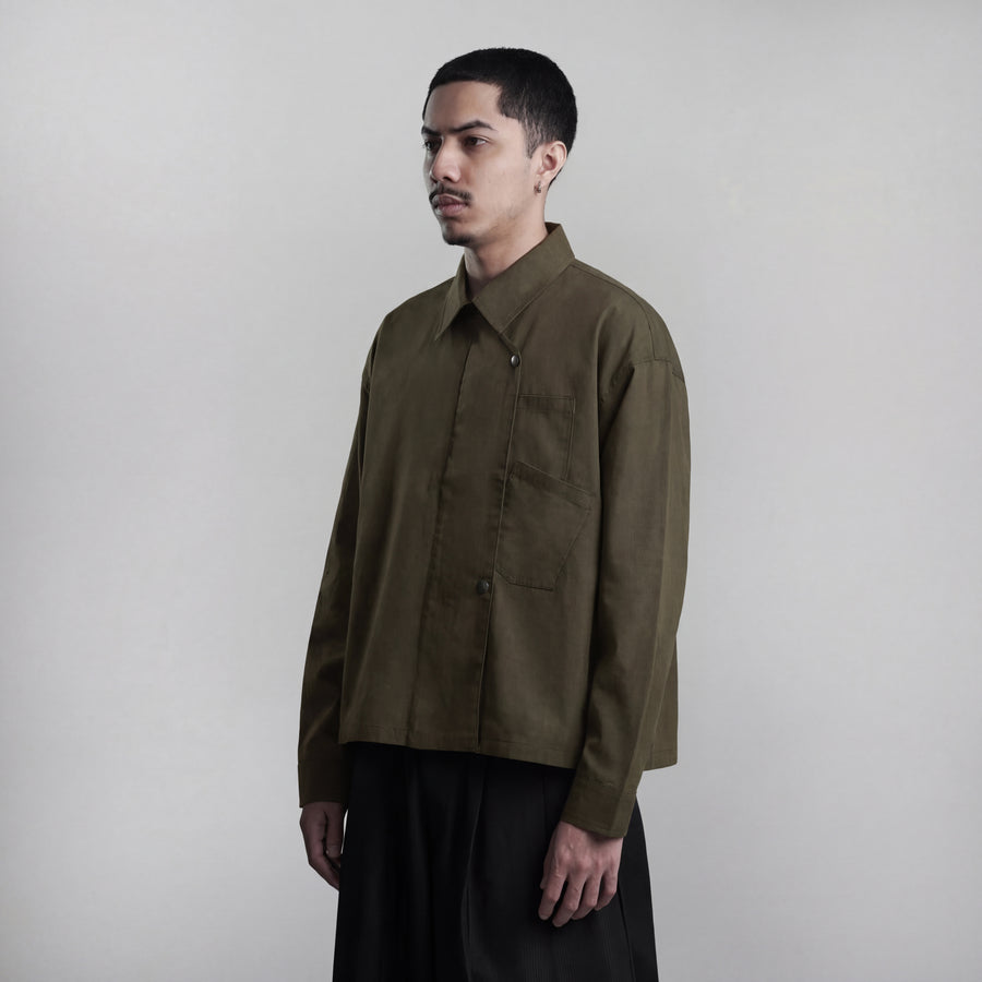 Beskap Snap Double Pocket Jacket - Army