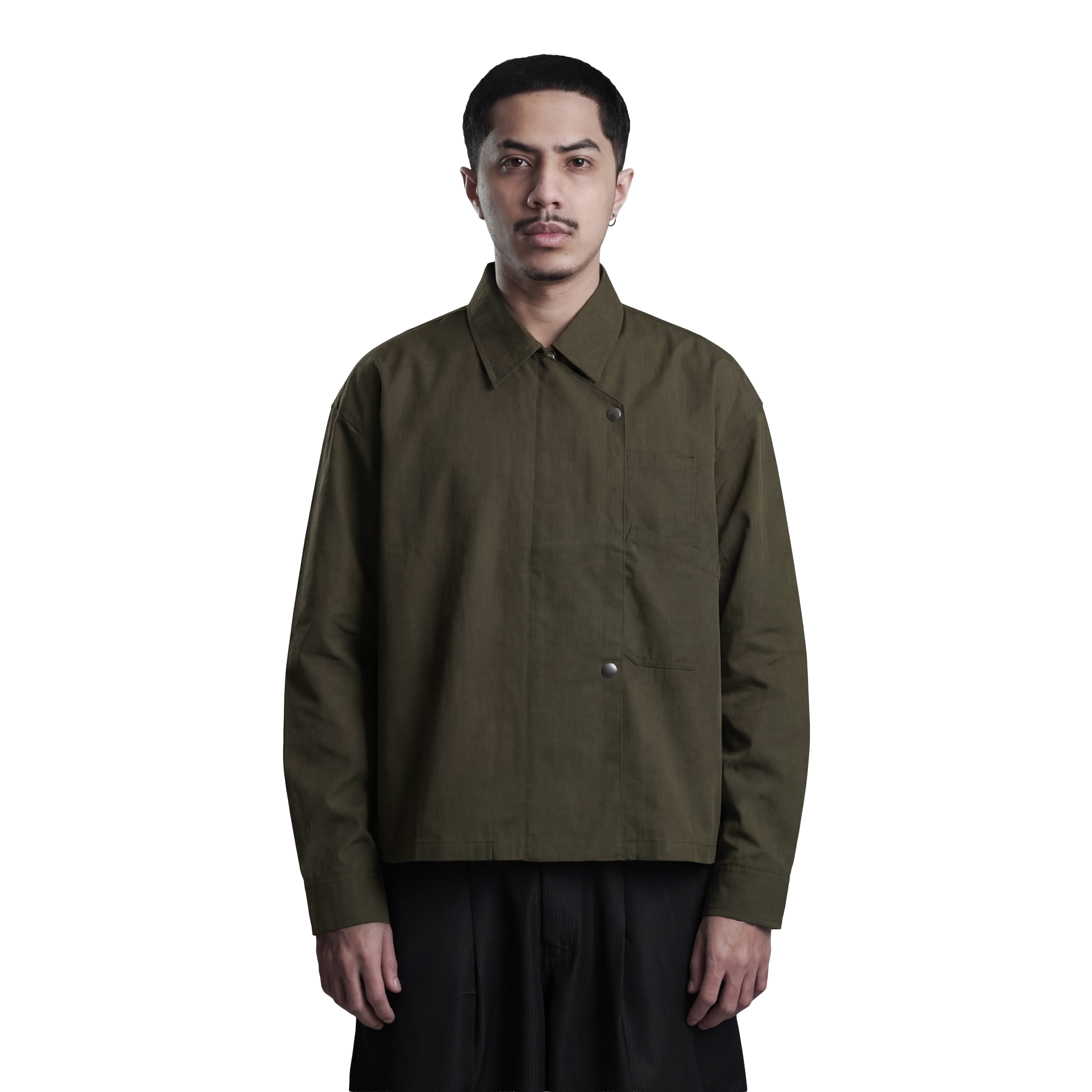 Beskap Snap Double Pocket Jacket - Army
