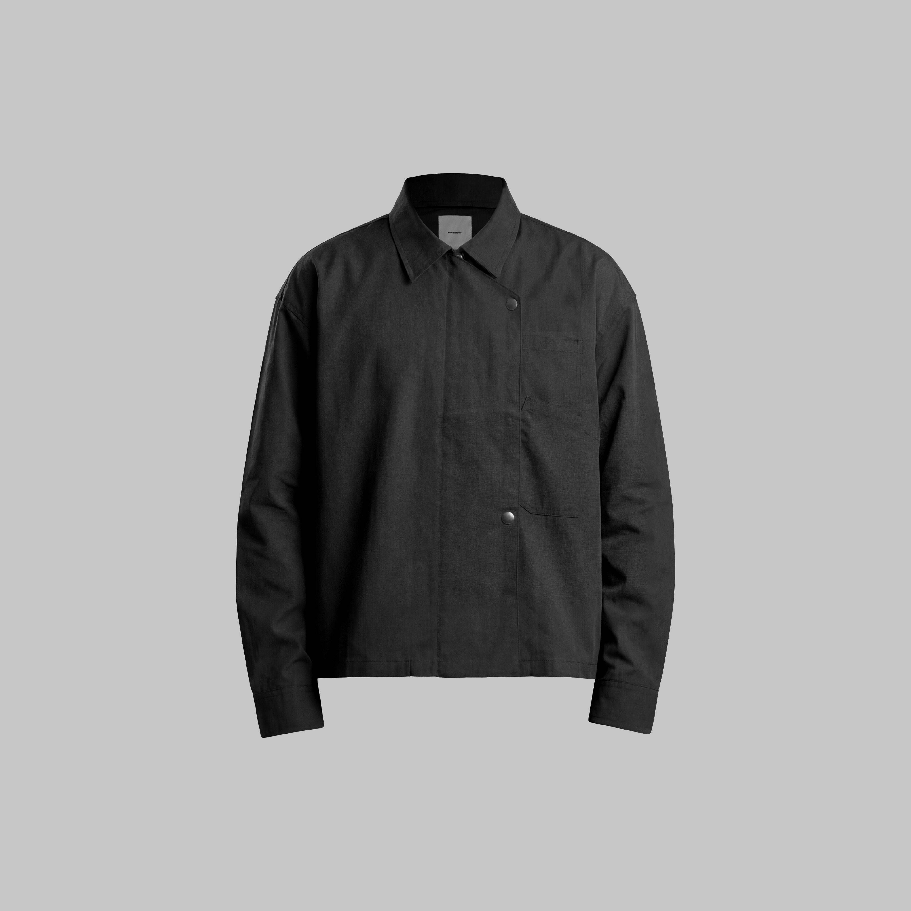 Beskap Snap Double Pocket Jacket - Black