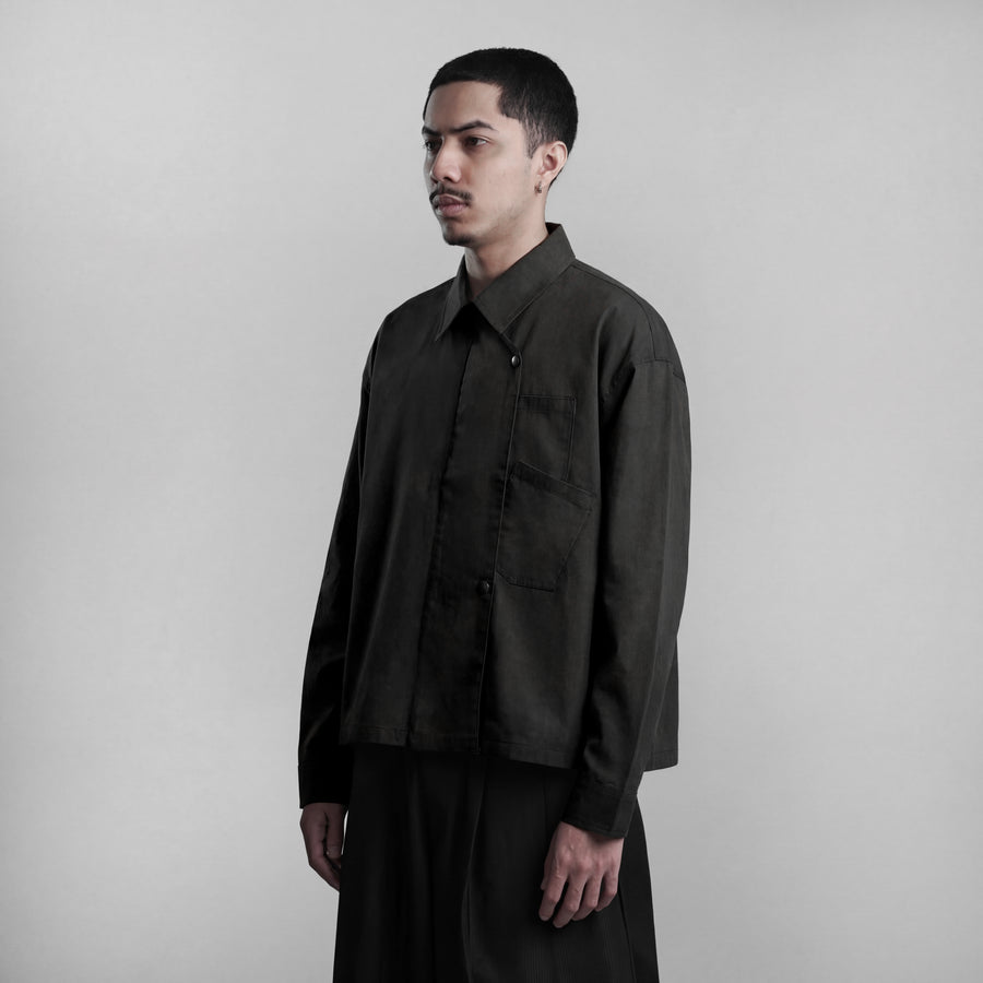 Beskap Snap Double Pocket Jacket - Black
