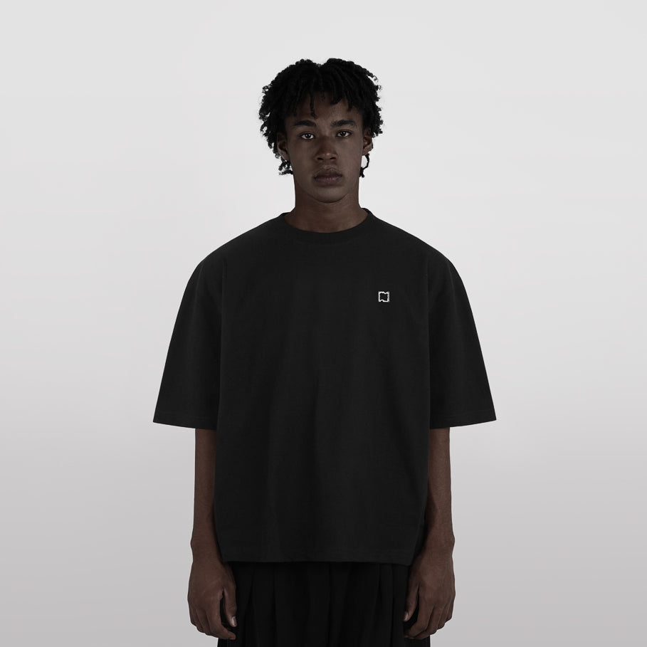 Nomadstudio MTL - Black Heavyweight Metal Plate Boxy Oversized T-Shirt
