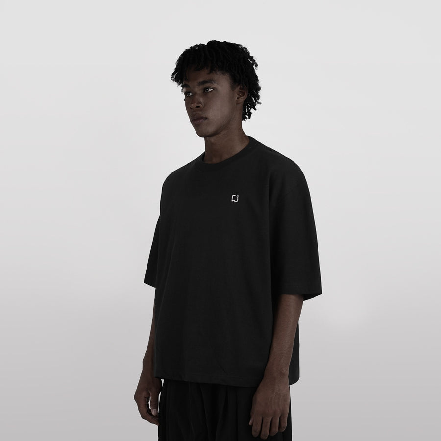 Nomadstudio MTL - Black Heavyweight Metal Plate Boxy Oversized T-Shirt