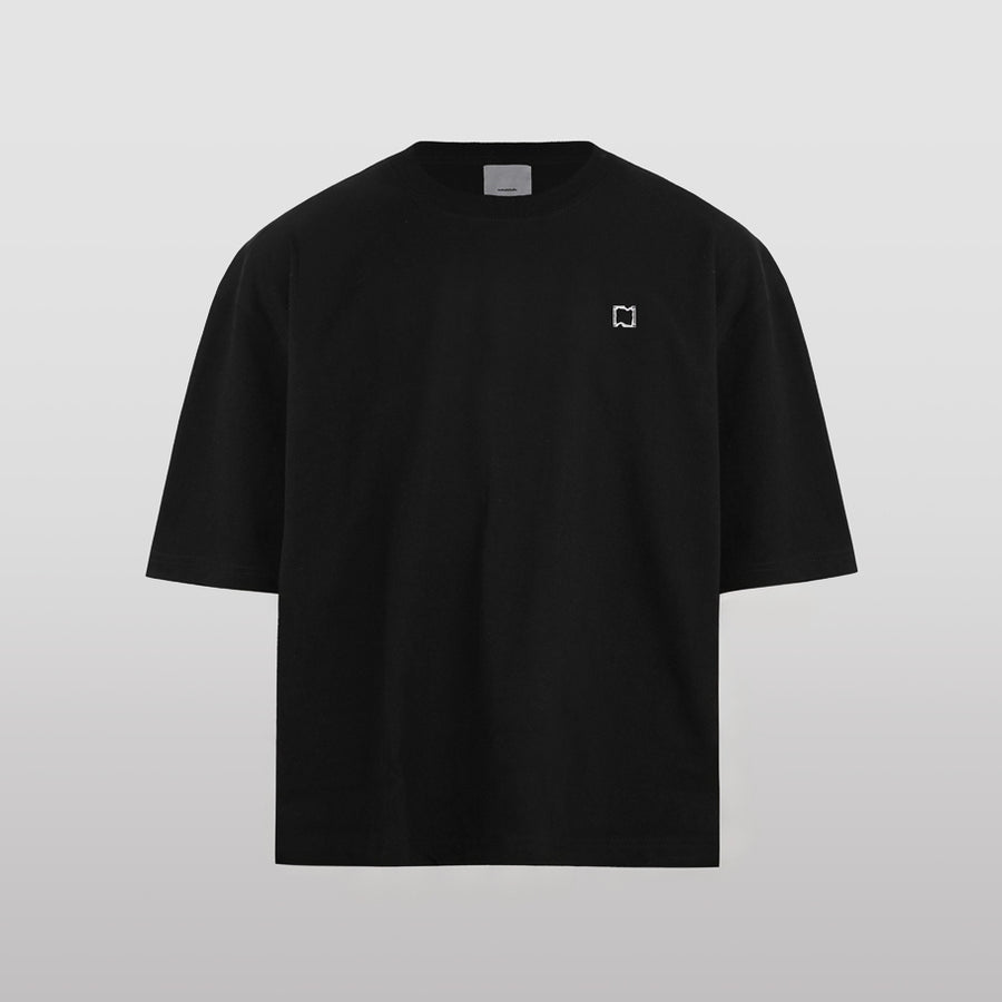 Nomadstudio MTL - Black Heavyweight Metal Plate Boxy Oversized T-Shirt