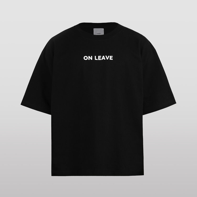 Nomadstudio - Black Heavyweight On Leave Boxy Oversized T-Shirt