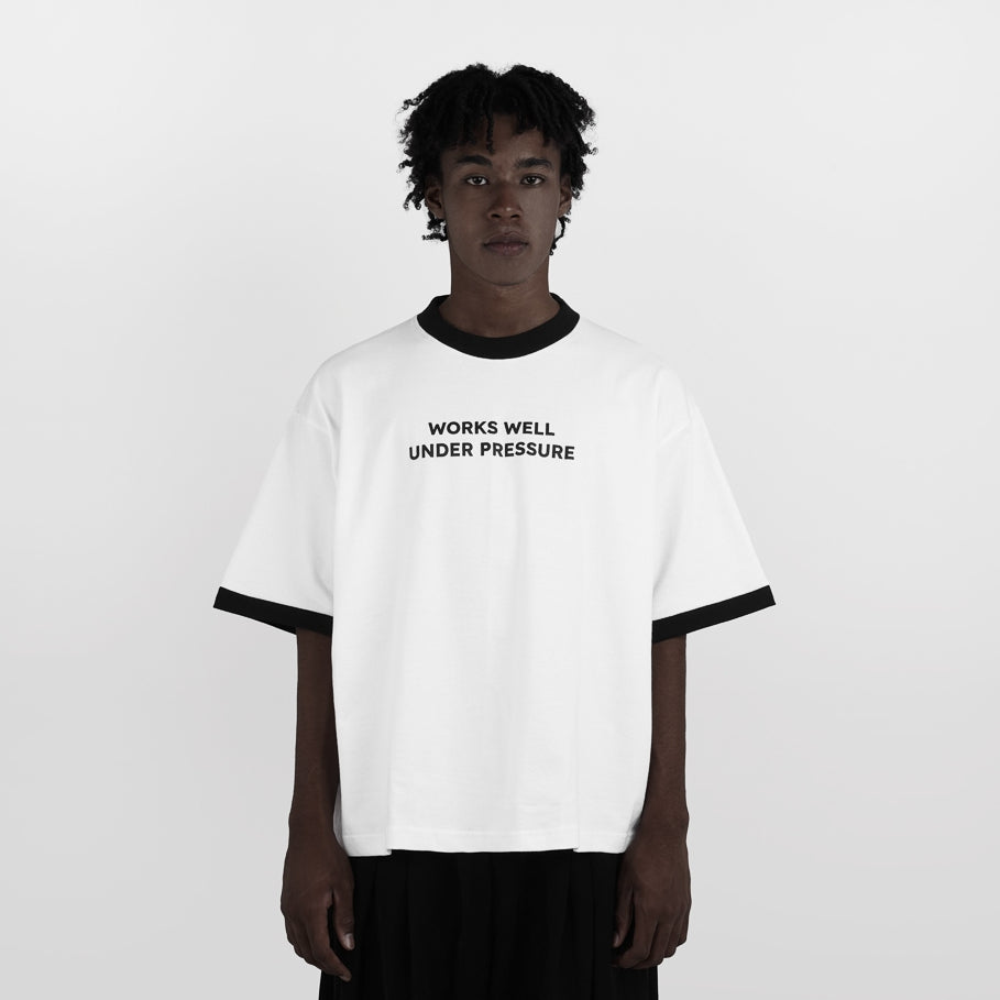 Nomadstudio - White Heavyweight Suggestion Boxy Oversized Ringer T-Shirt