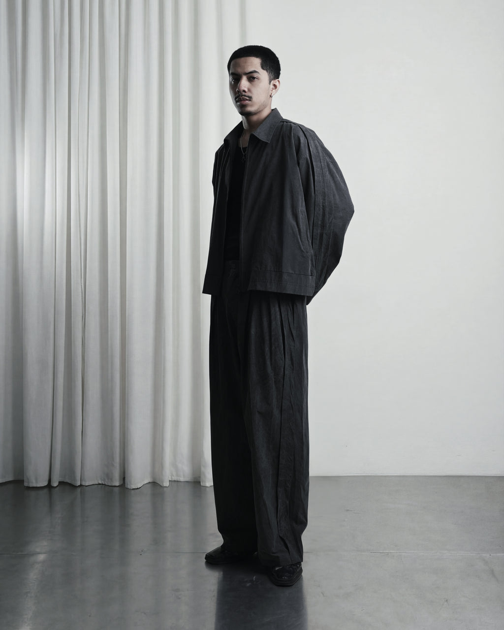 Washed-look Stone Grey Light Weight Jacket