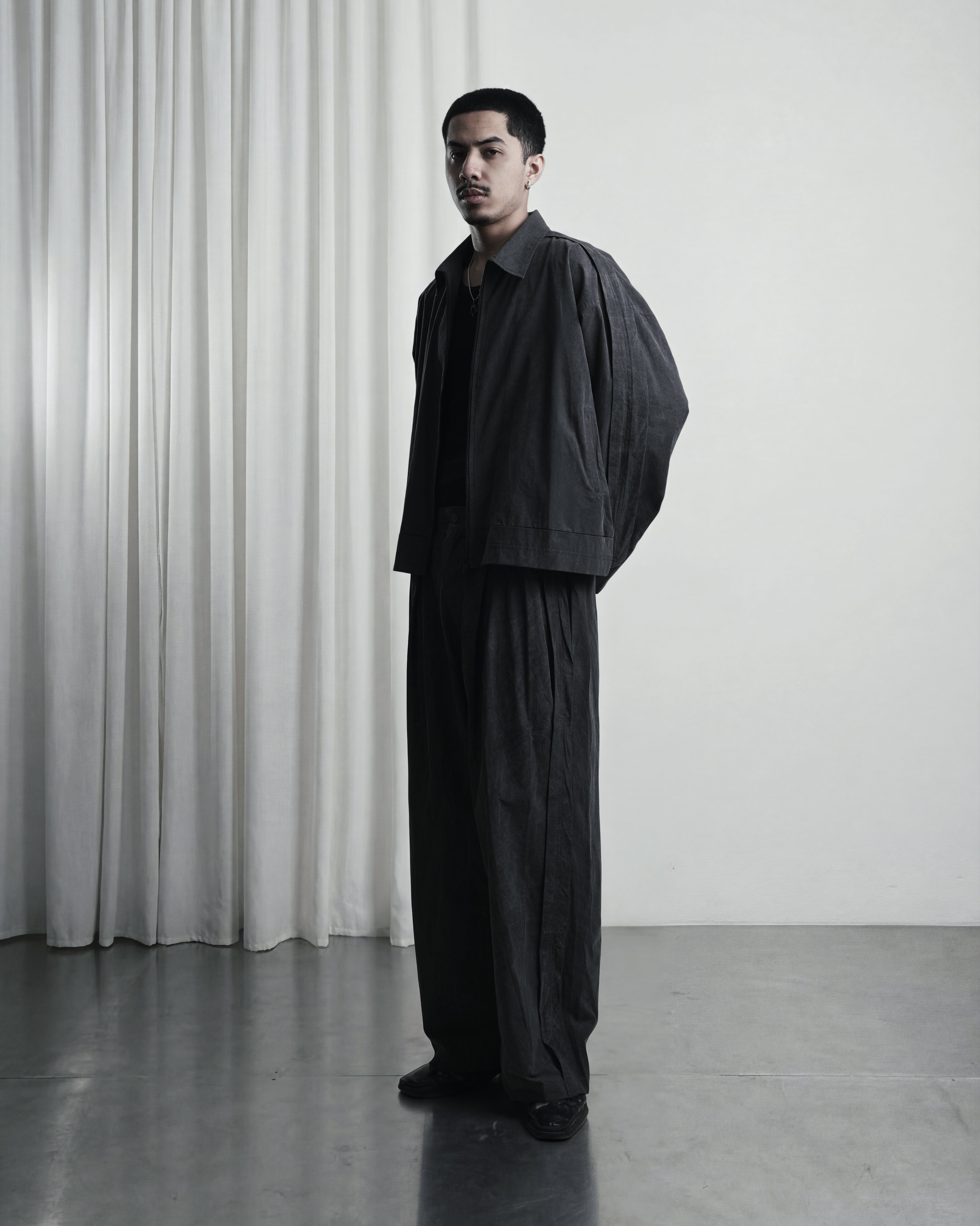 Washed-look Stone Grey Light Weight Pants