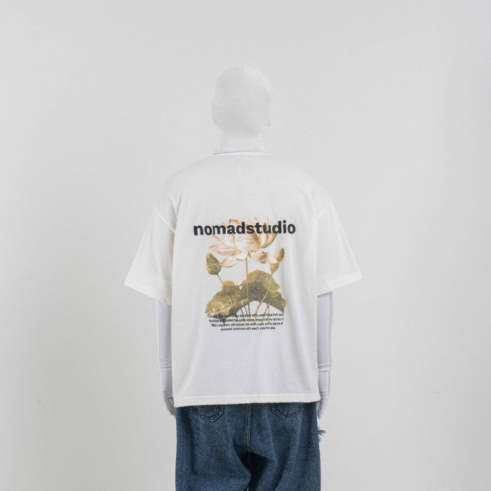 NOMADSTUDIO Reborn - White Lotus Oversized T-Shirt
