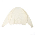White Distressed Oversized Knit Sweater